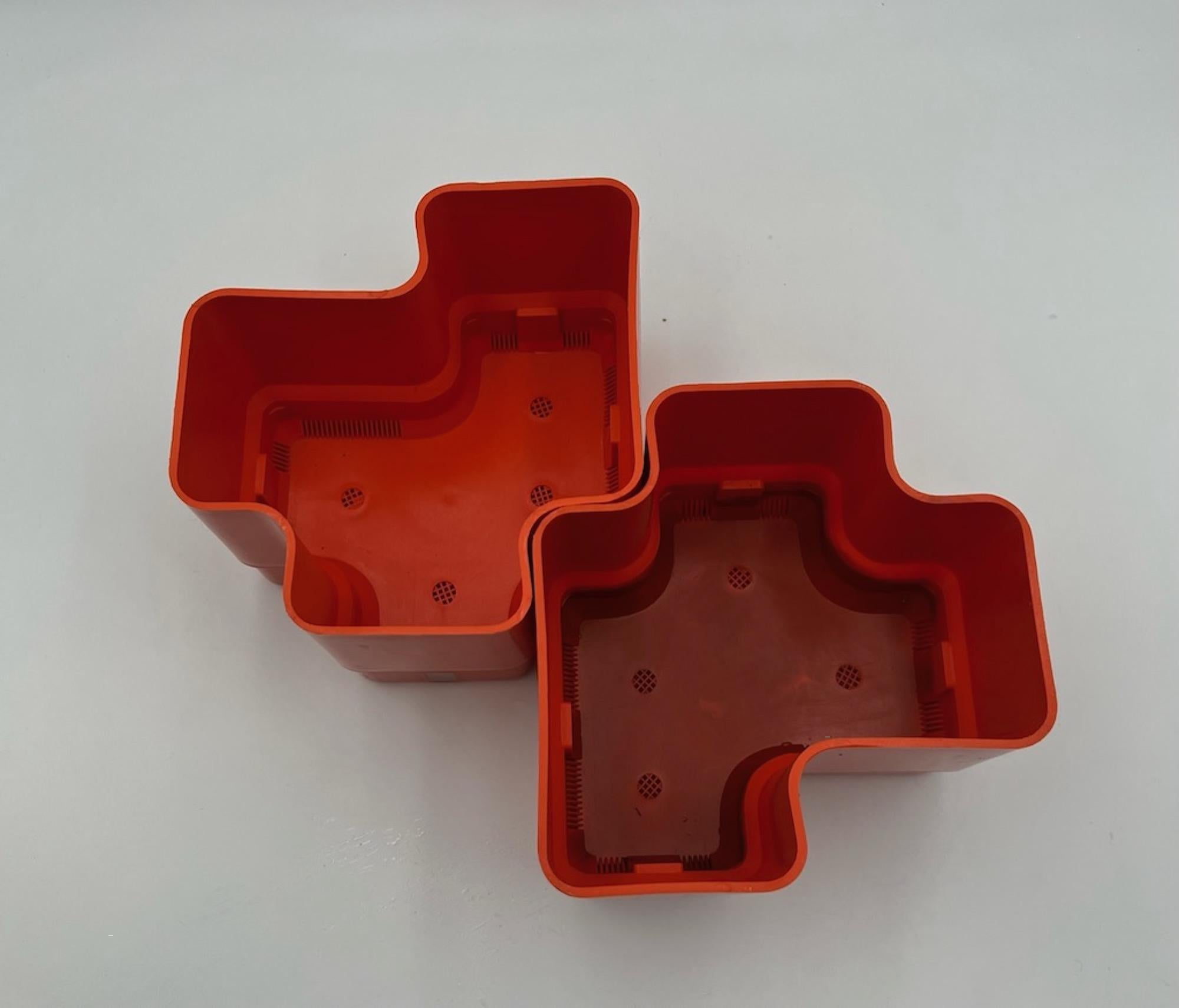 Italian  Space Age Plastic Planters by Programma Vastill, 1970s, Set of 2 For Sale