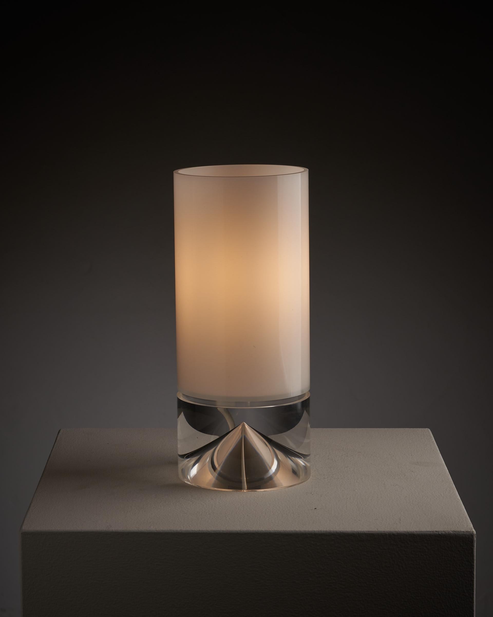 Mid-Century Modern Space Age Plexiglass Table Lamp by Cosack For Sale