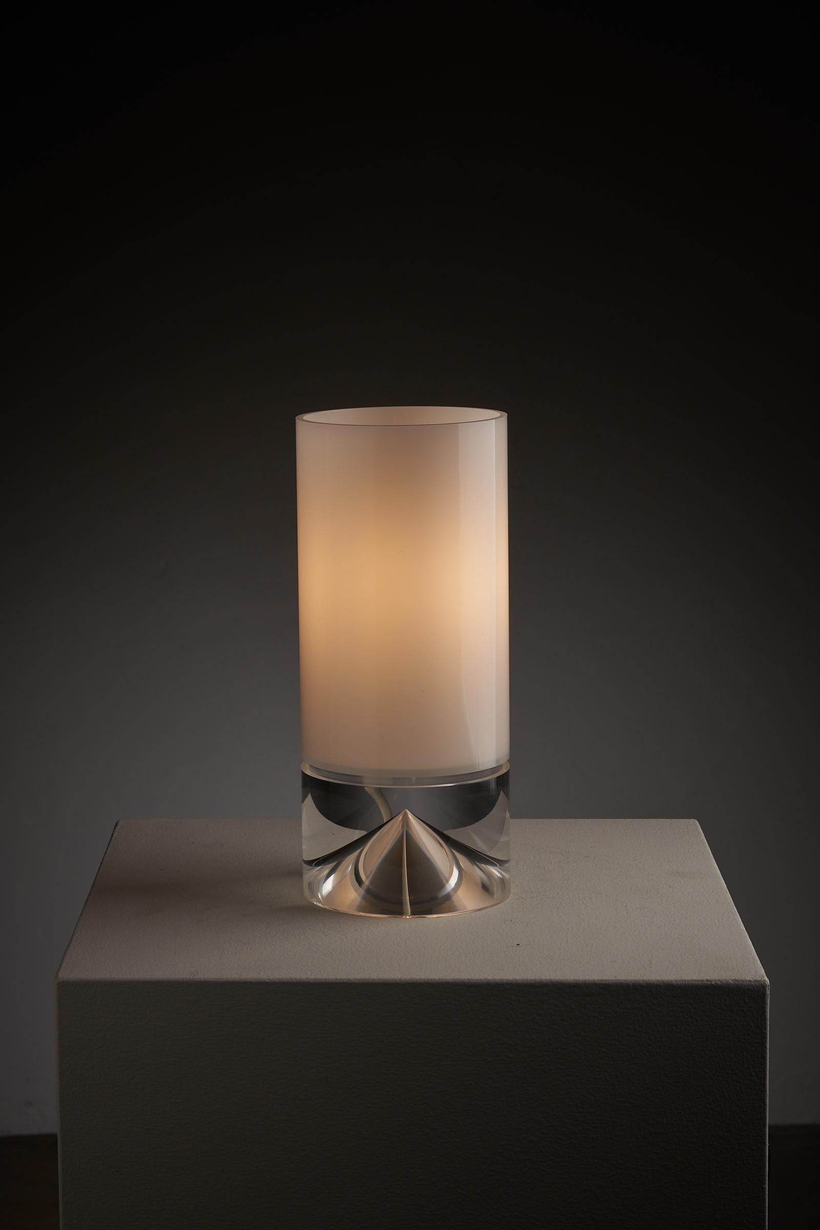 German Space Age Plexiglass Table Lamp by Cosack For Sale