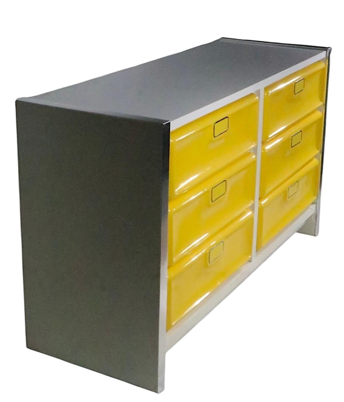 American Space Age Pop Art Post Modern Dresser by Bassett after Raymond Lowey c. 1970's For Sale