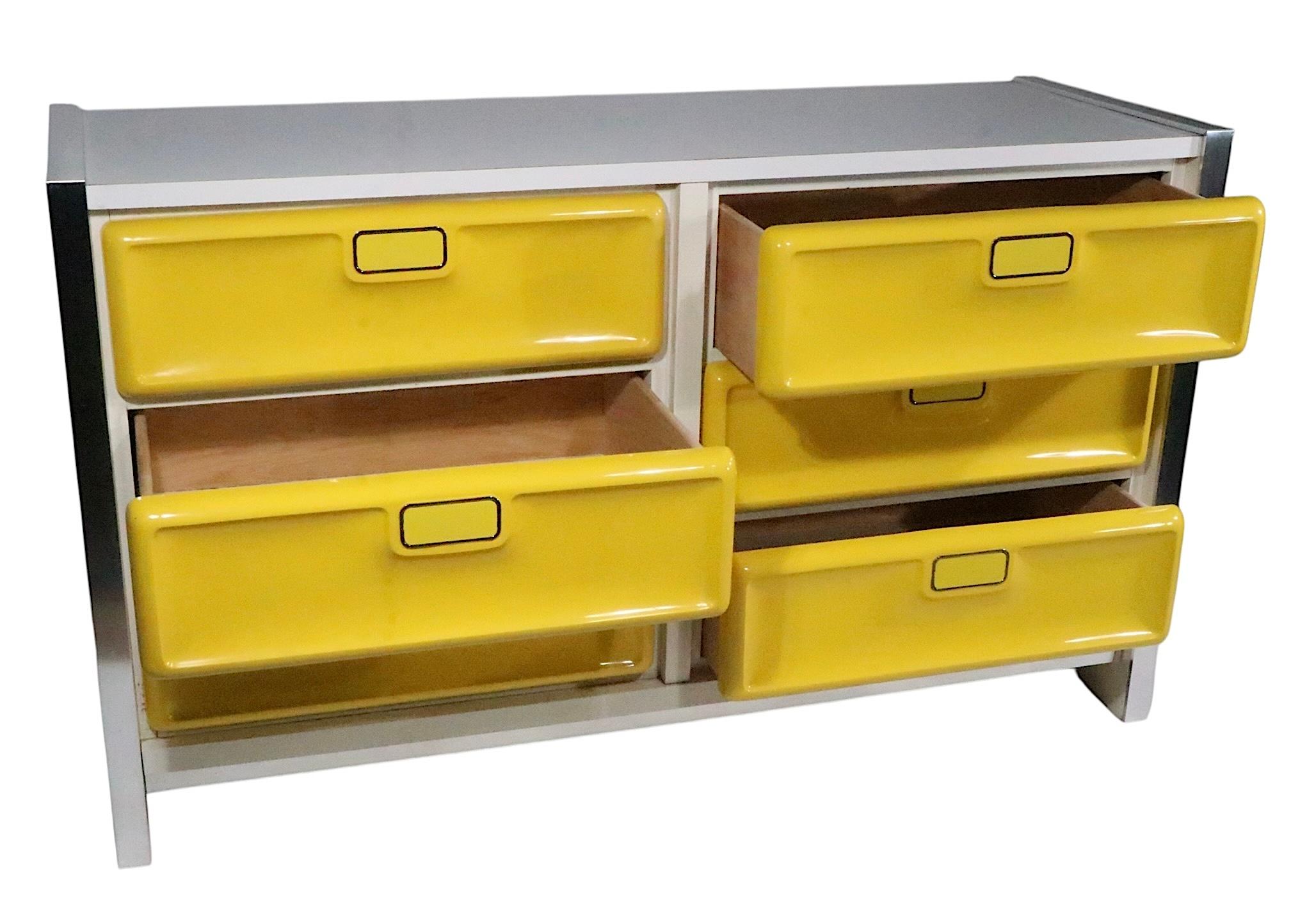 20th Century Space Age Pop Art Post Modern Dresser by Bassett after Raymond Lowey c. 1970's For Sale