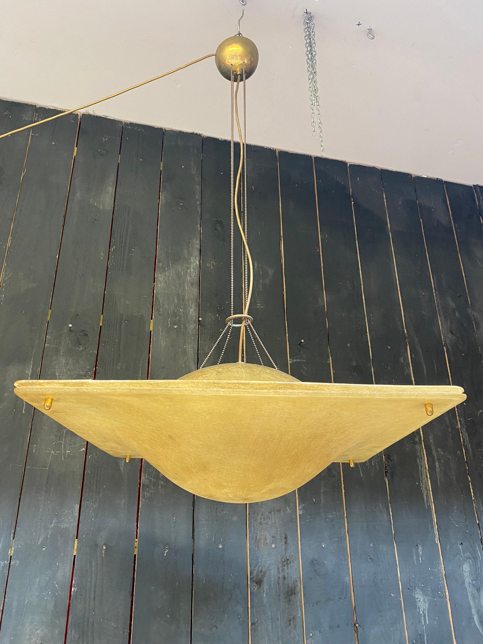 Mid-20th Century Space Age Popdesign Fiberglass Chandelier, circa 1960/1970 For Sale