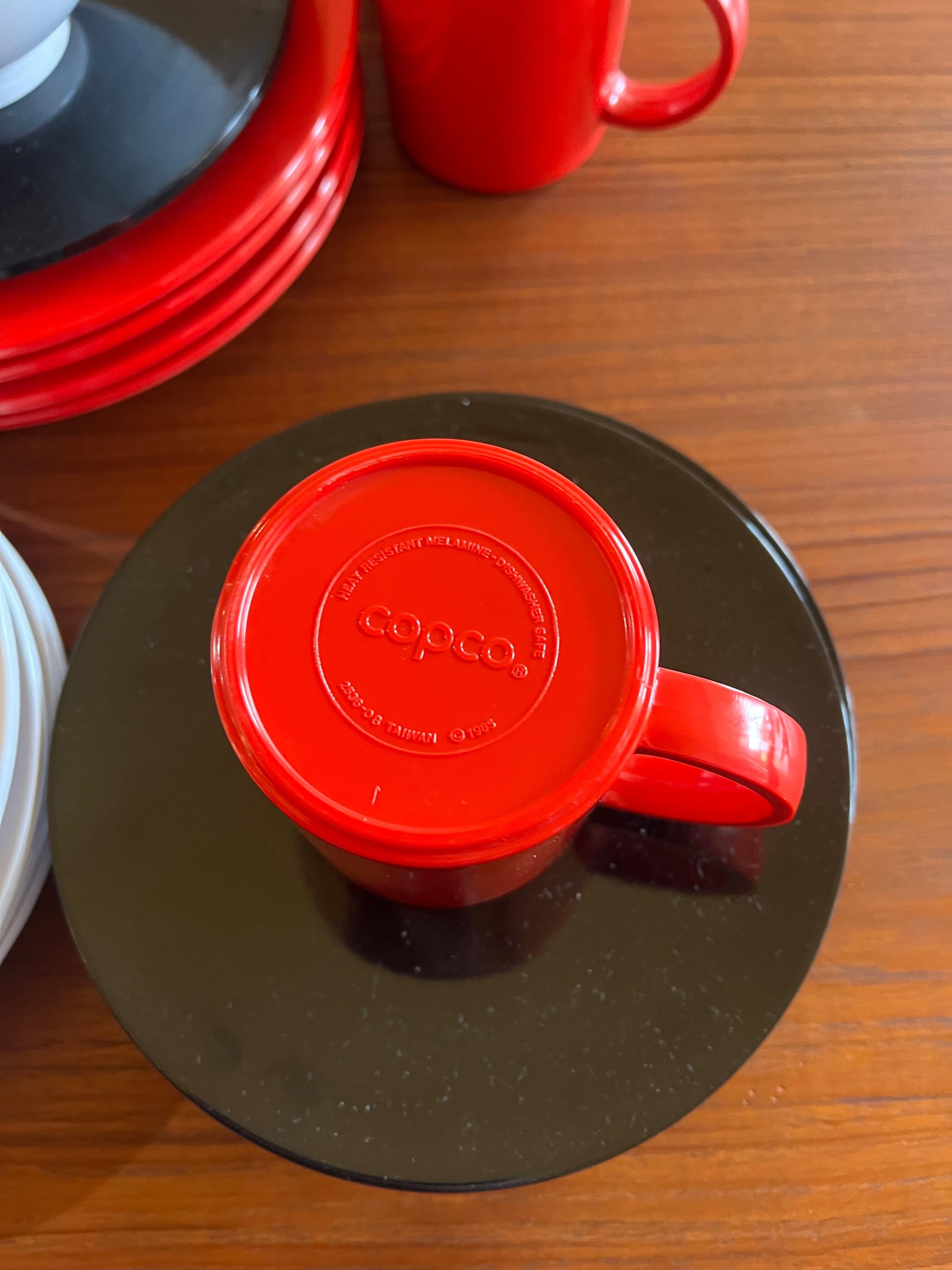 Taiwanese Space Age Post Modern Dinnerware Set for 4 by Copco in Melamine NOS