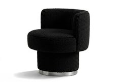 Space Age Postmodern Black Sheep Swivel Chair Caos
