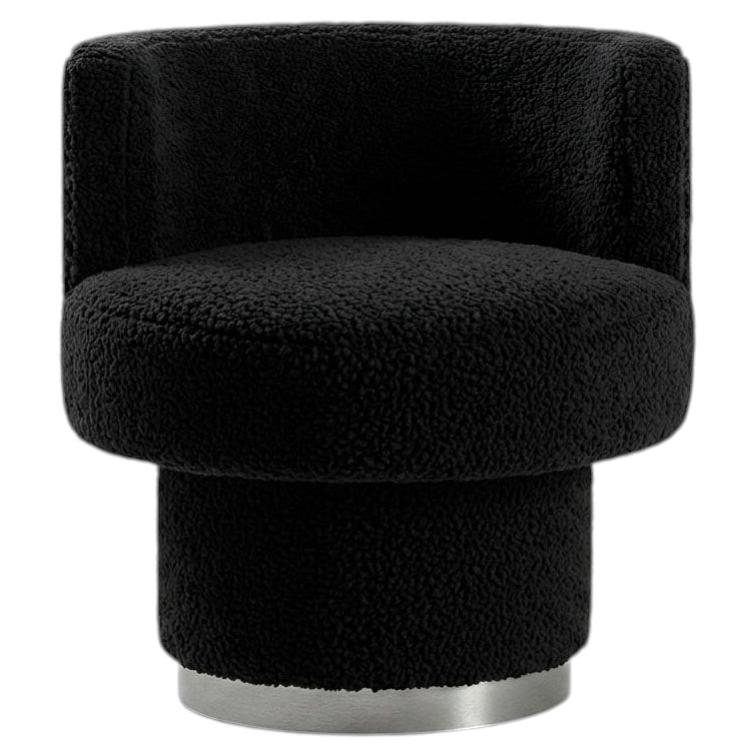 Space Age Postmodern Black Sheep Swivel Chair Caos For Sale