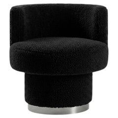Space Age Postmodern Black Sheep Swivel Chair Caos