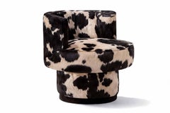 Space Age Postmodern Kuhfell Druck Akzent Stuhl Caos