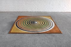 Space Age Psychedelic Pop Art Rug, 1970s