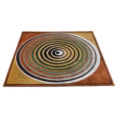 Space Age Psychedelic Pop Art Rug, 1970s