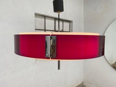 Space Age Purple Acrylic & Chrome Pendant 1968/1969 Cosack Leuchten Germany