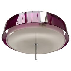 Space Age Purple Acrylic 
Chrome Pendant 1968/1969 Cosack Leuchten Germany