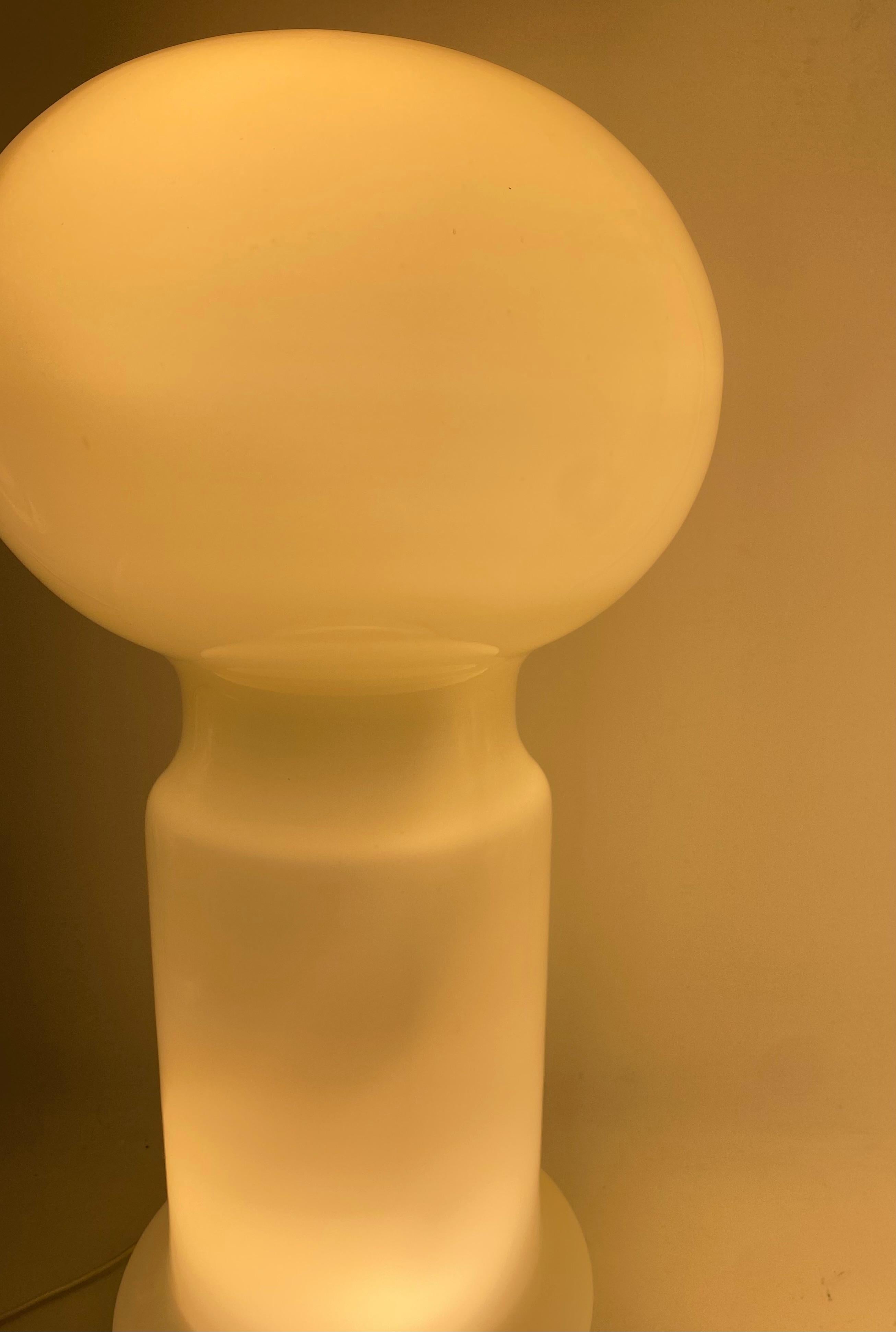 Space Age rare monumental Murano glass table lamp, Vistosi, 1960s For Sale 12