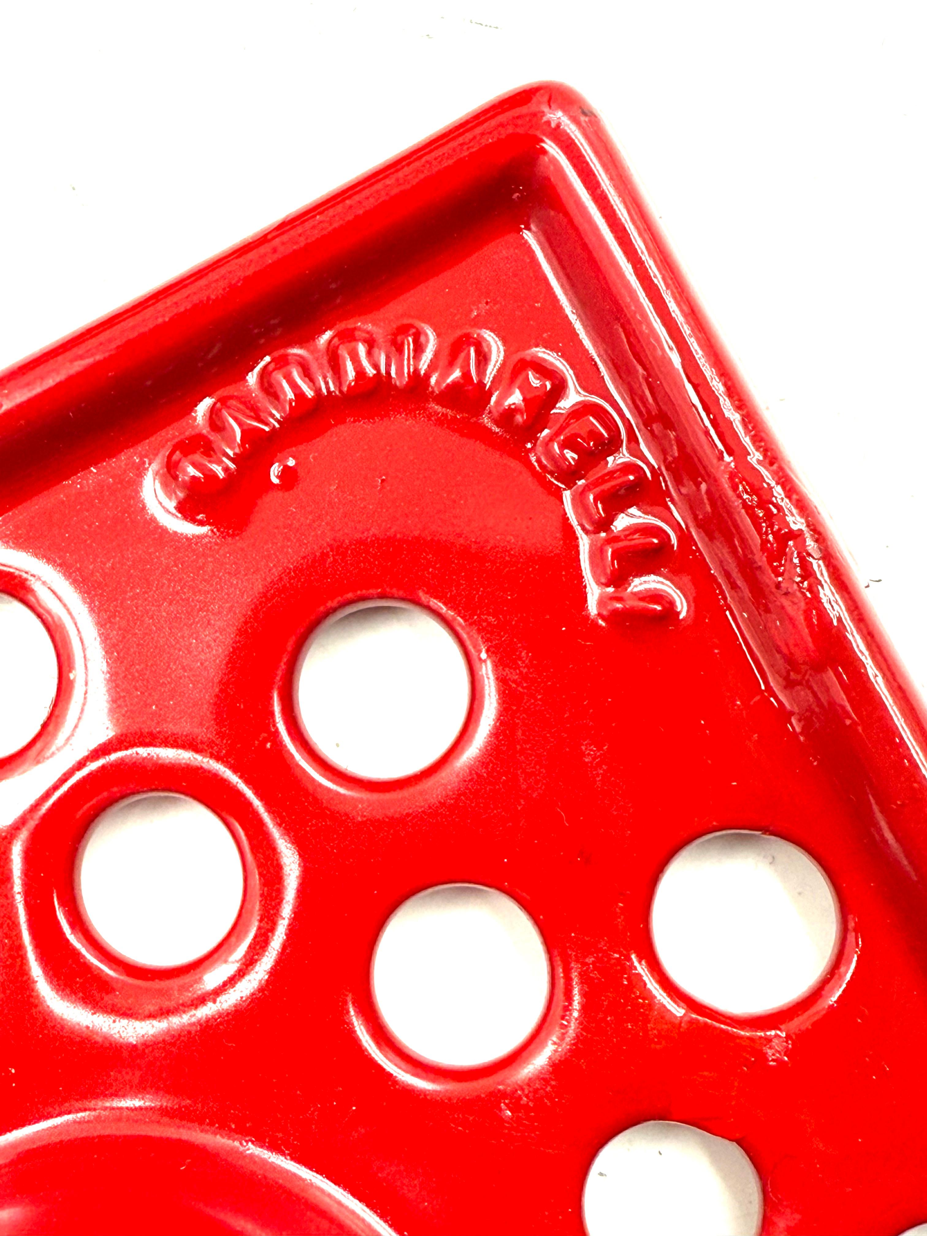 Cendrier en céramique rouge de l'ère Space, Studio AGE, Gabbianelli Italie vers 1970 en vente 8