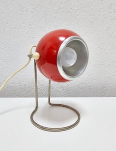 Space Age Red Eyeball Table Lamp by Abo Randers, Denmark in 1960s