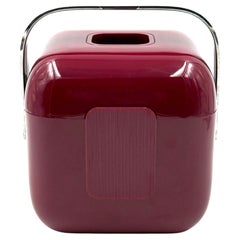 Cubitera roja Space Age, Guzzini Italia, ca. 1970s
