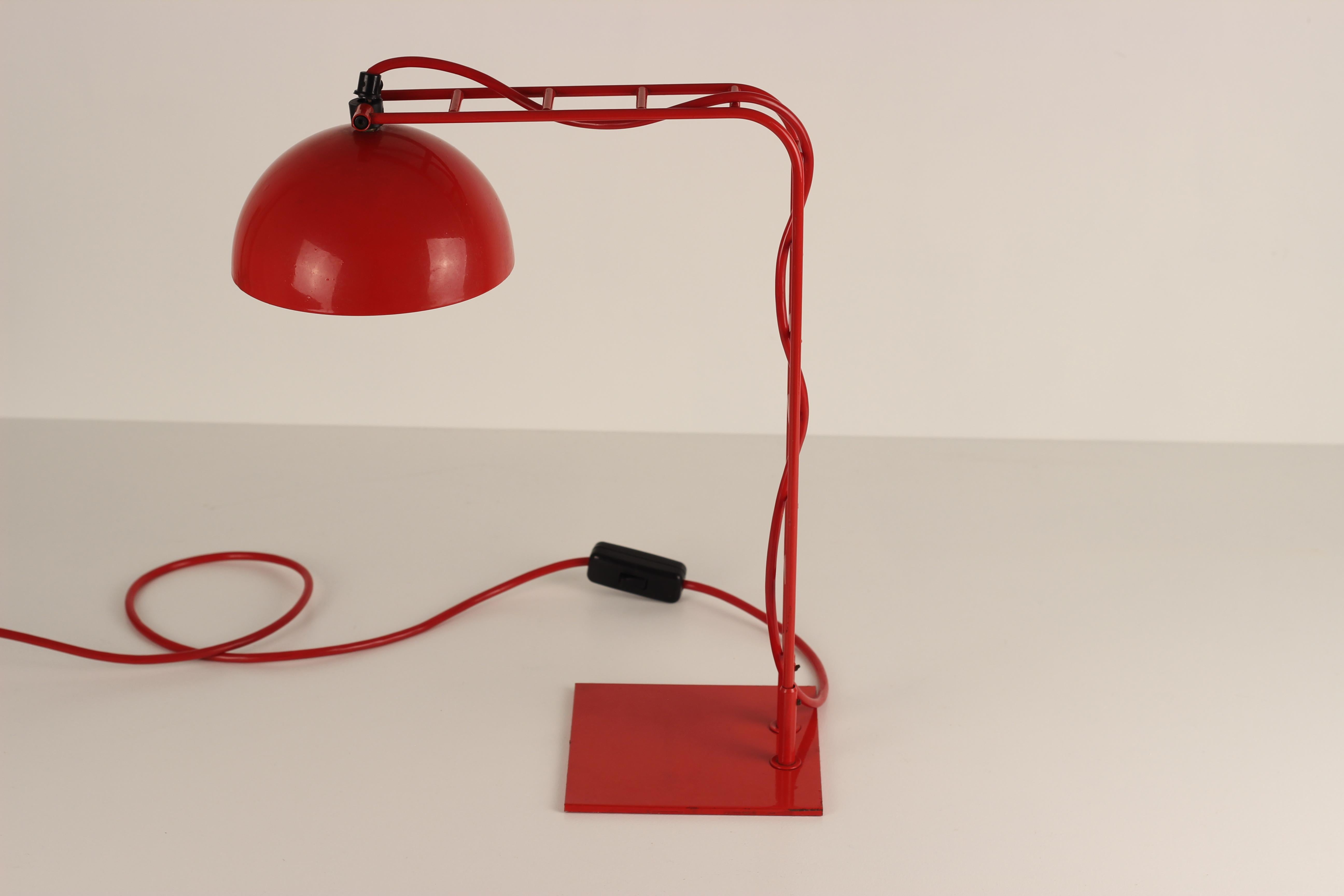 Mid-20th Century Space Age Red Ladder Desk Lamp 1960’s from the Lord Robert Boothby Estate  For Sale