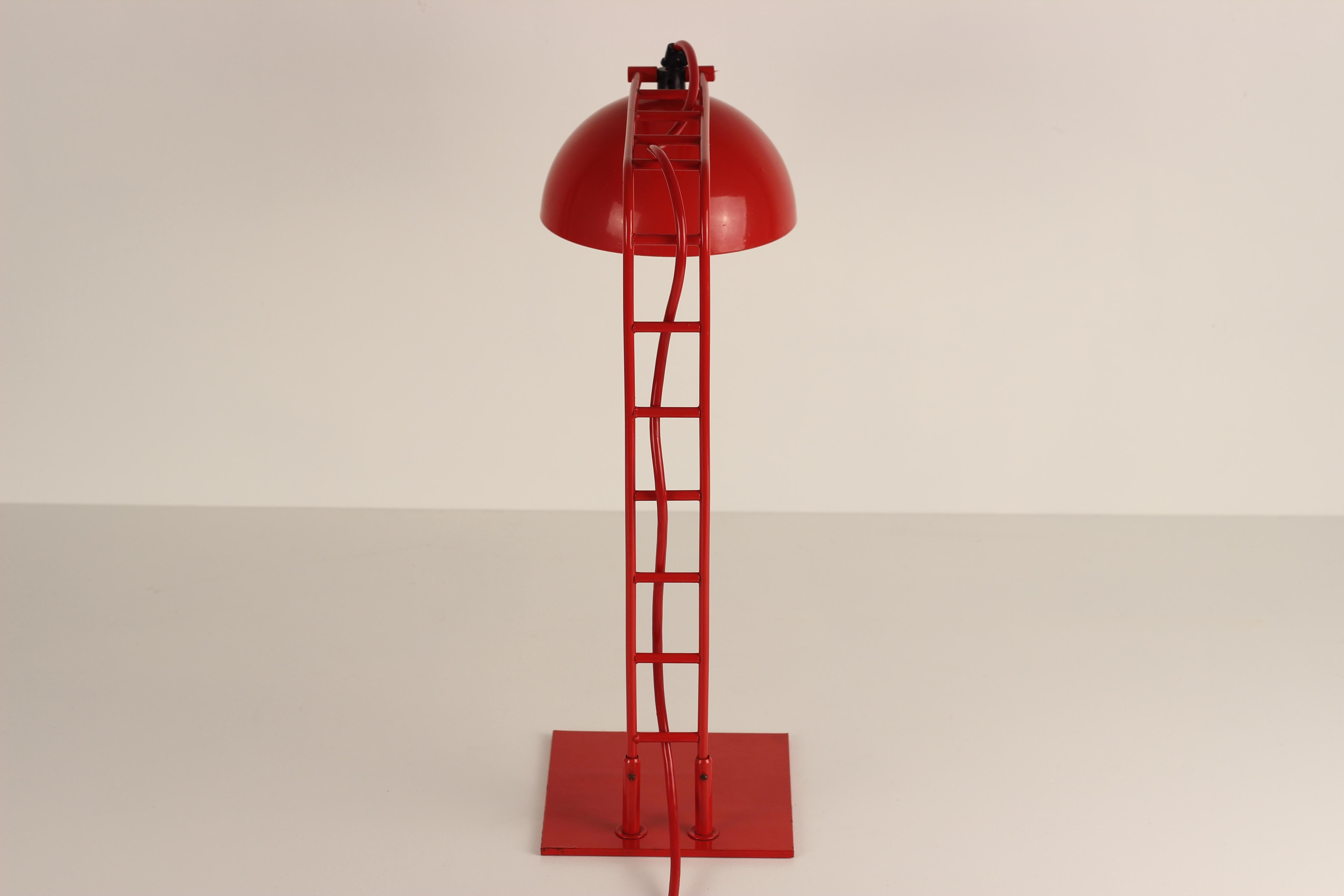 Steel Space Age Red Ladder Desk Lamp 1960’s from the Lord Robert Boothby Estate  For Sale