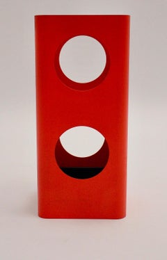 Space Age Red Metal Vintage Umbrella Stand, 1970s, Austria