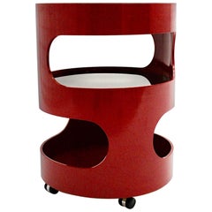 Space Age Red Vintage Side Table by Opal, Germany, 1970