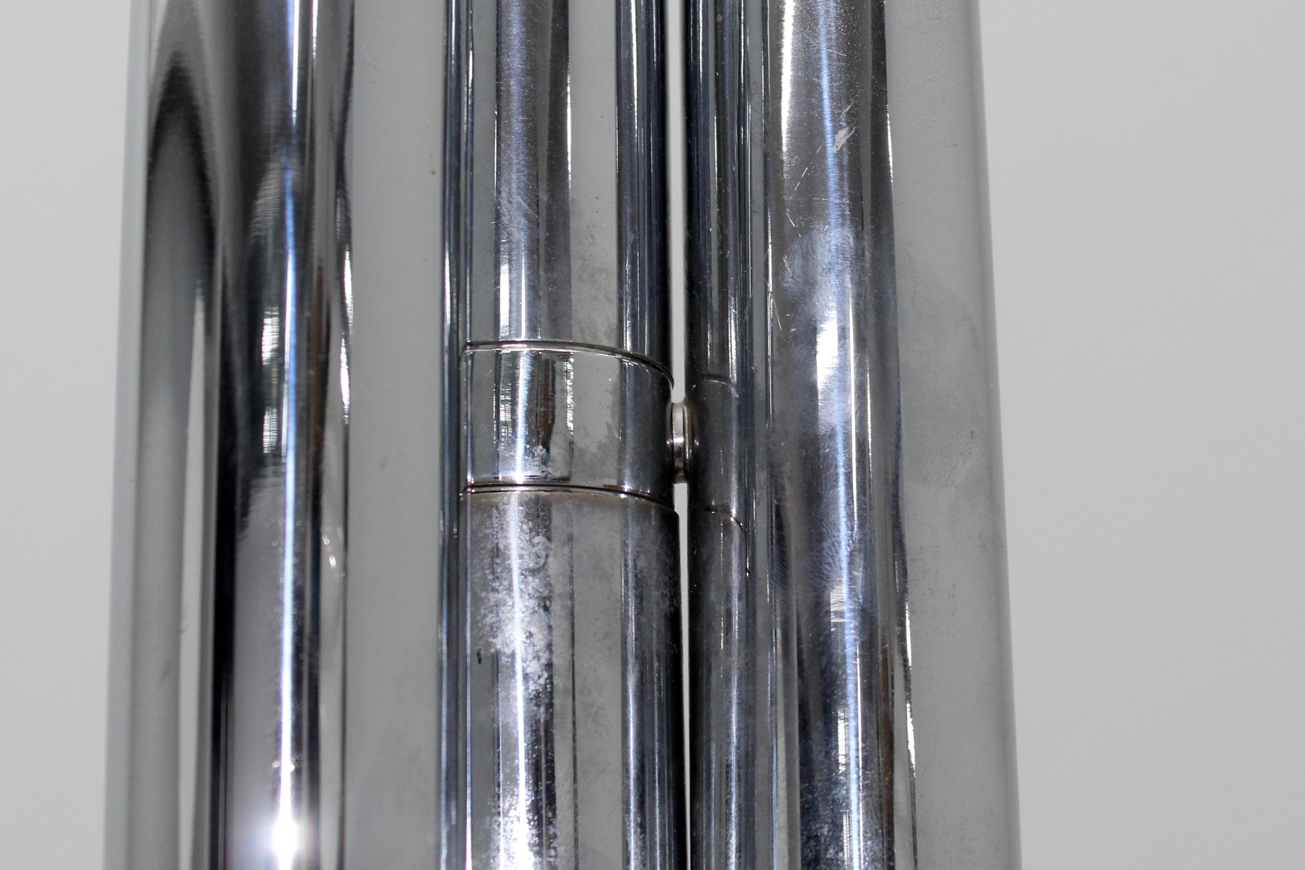 Lampe à suspension réglable en acier chromé de l'ère spatiale Reggiani, années 70, Italie en vente 7