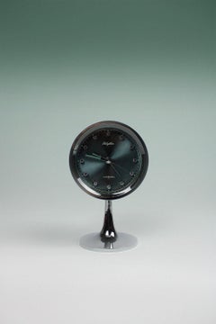 Space Age Rhythm Emerald Green Alarm Clock 1960s Japan Vintage