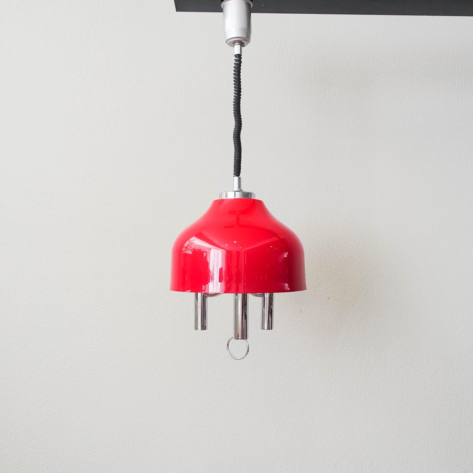 Spanish Space Age Rise and Fall Pendant Lamp, 1970's For Sale