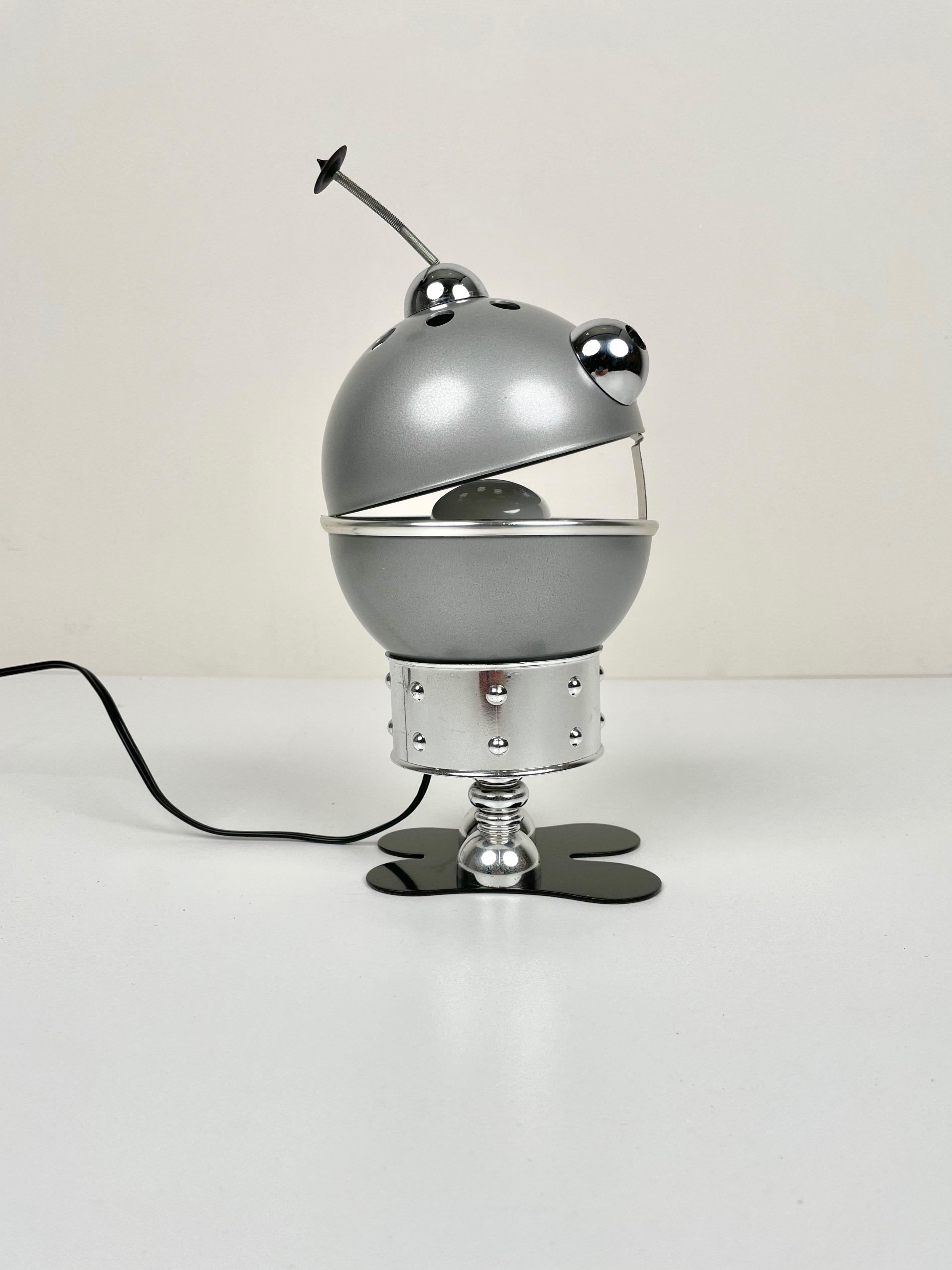 Space Age Robot Aluminum Table Lamp, 1970s 2