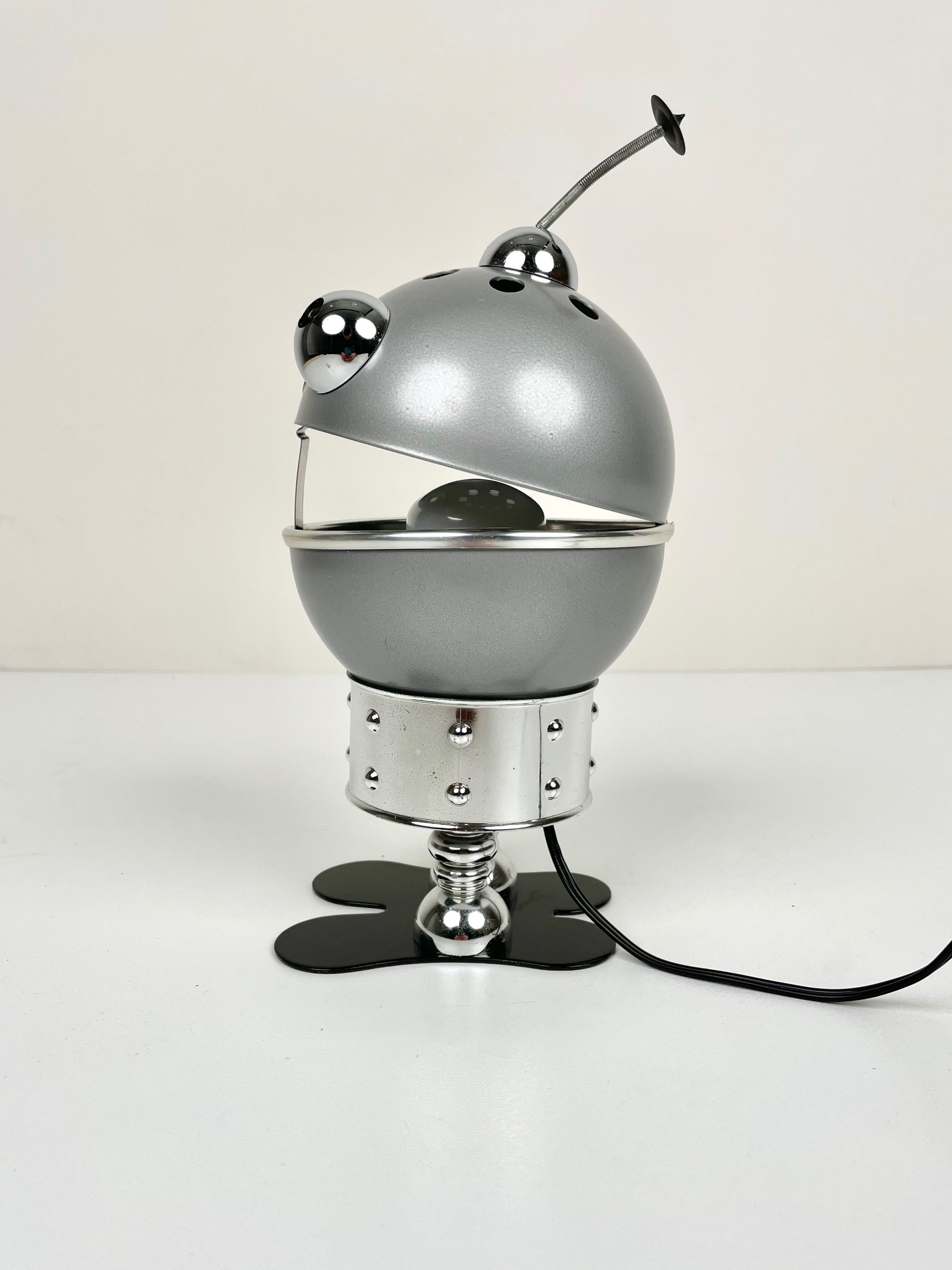 Space Age Robot Aluminum Table Lamp, 1970s 3