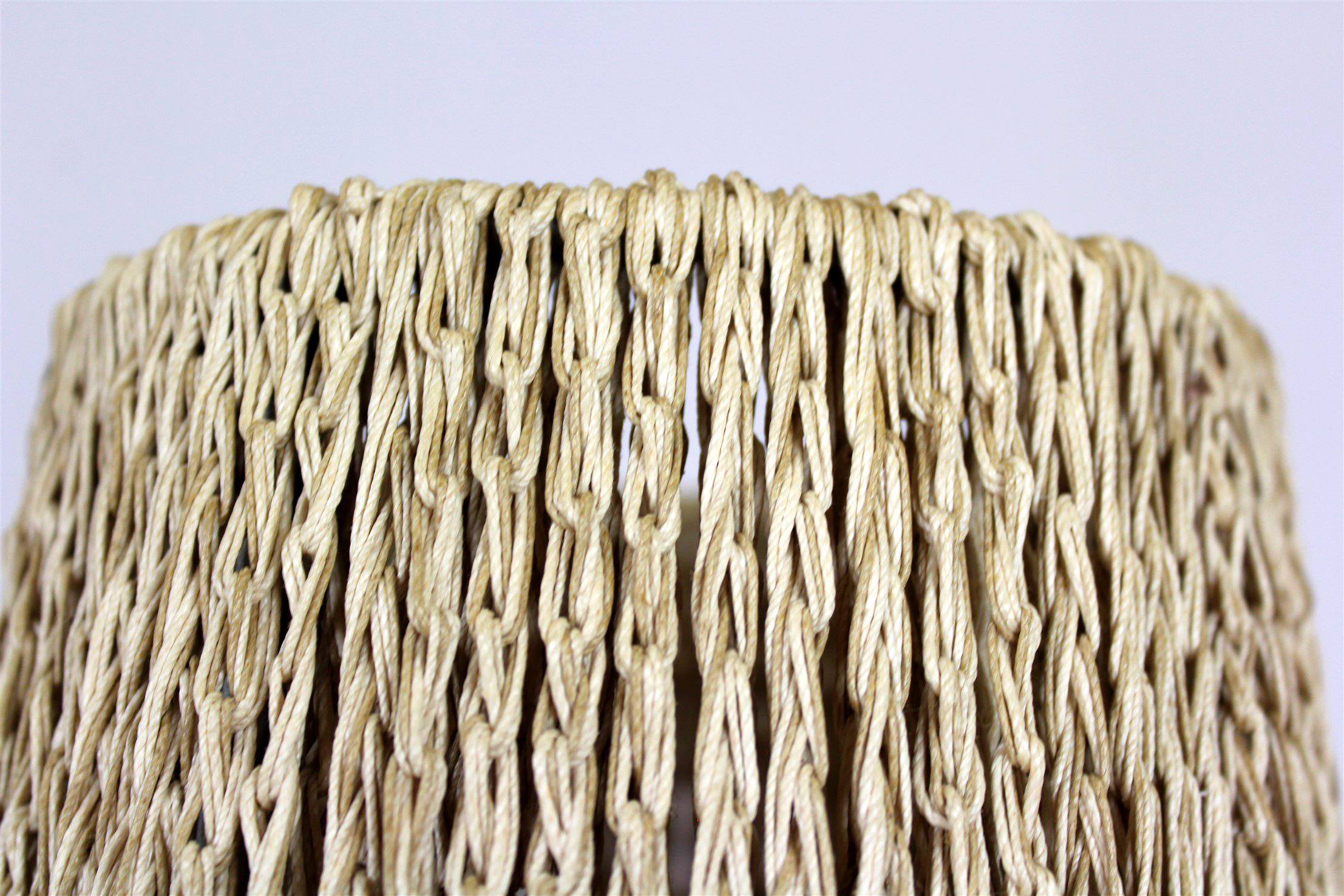 Steel Space Age Rocket Floor Lamp with a Braided String, Czechoslovakia, 1960s For Sale