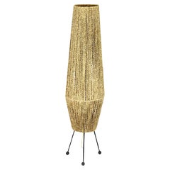 Space Age-Fallschirm-Stehlampe mit geflochtenem Schnur, Tschechoslowakei, 1960er Jahre