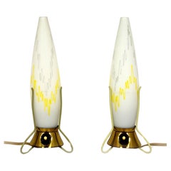 Vintage Space Age Rocket Table Lamps by Zukov, 1960s, Set of 2