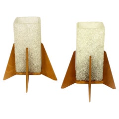 Space Age Rocket Table Lamps from Pokrok Zilina, 1970s, Set of 2