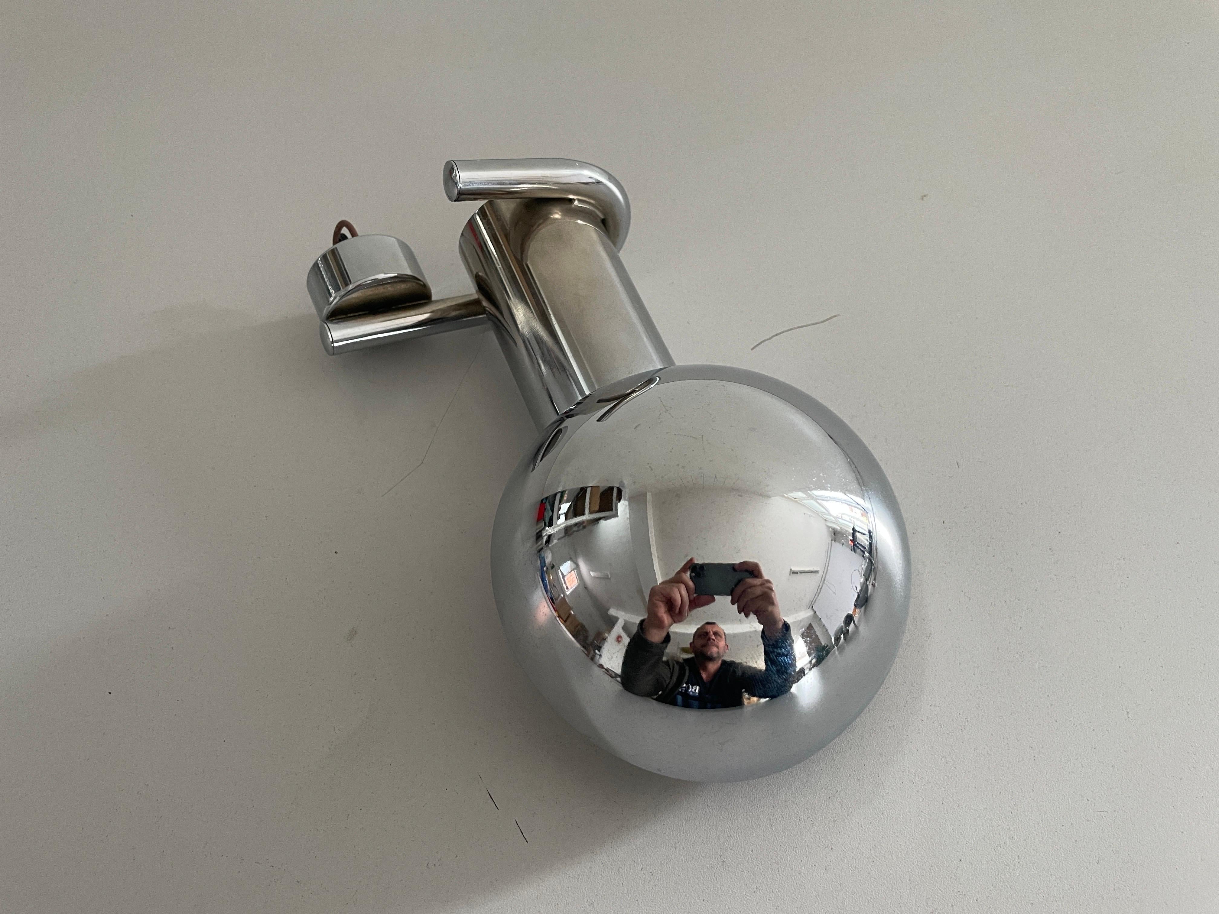 Ensemble de 3 appliques rotatives de l'ère spatiale en chrome, 1970, Italie en vente 12