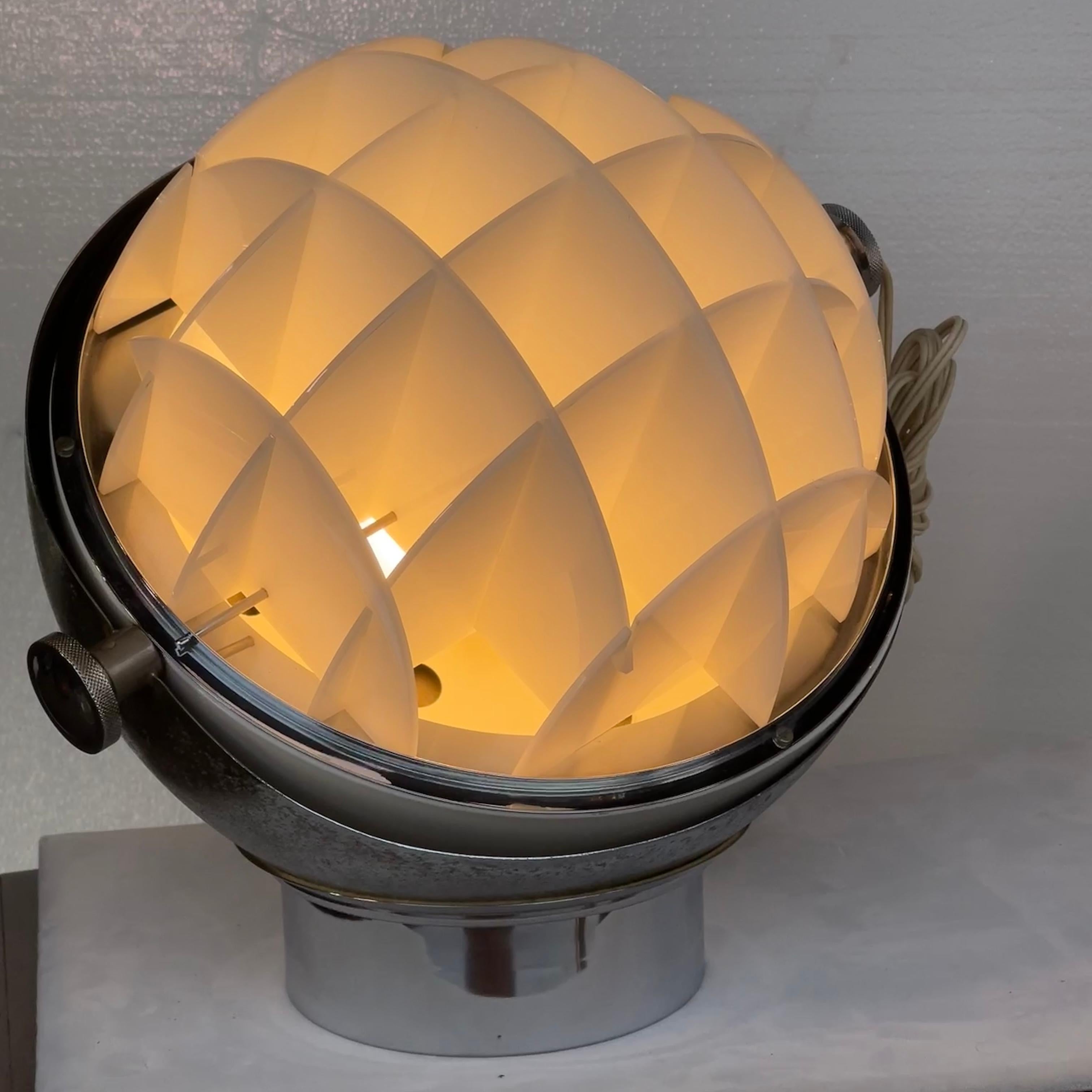 Space Age Rotating Spherical Lamp Style of Joe Colombo For Sale 5