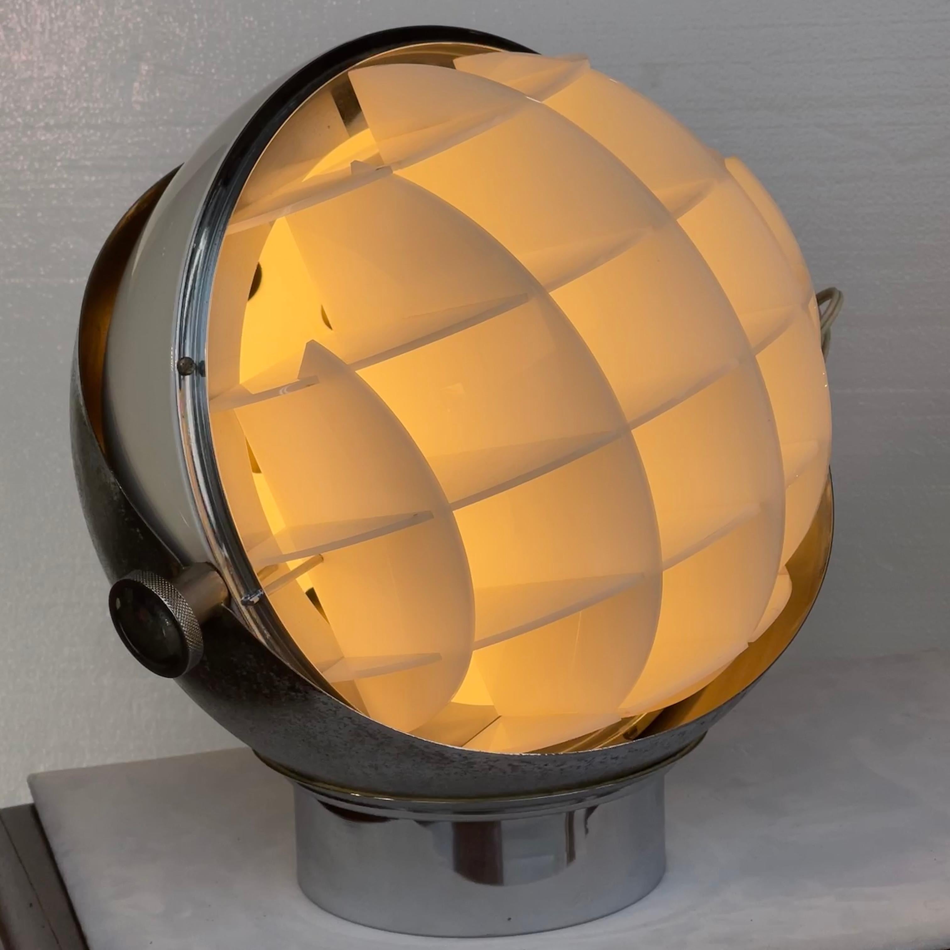 Space Age Rotating Spherical Lamp Style of Joe Colombo For Sale 6