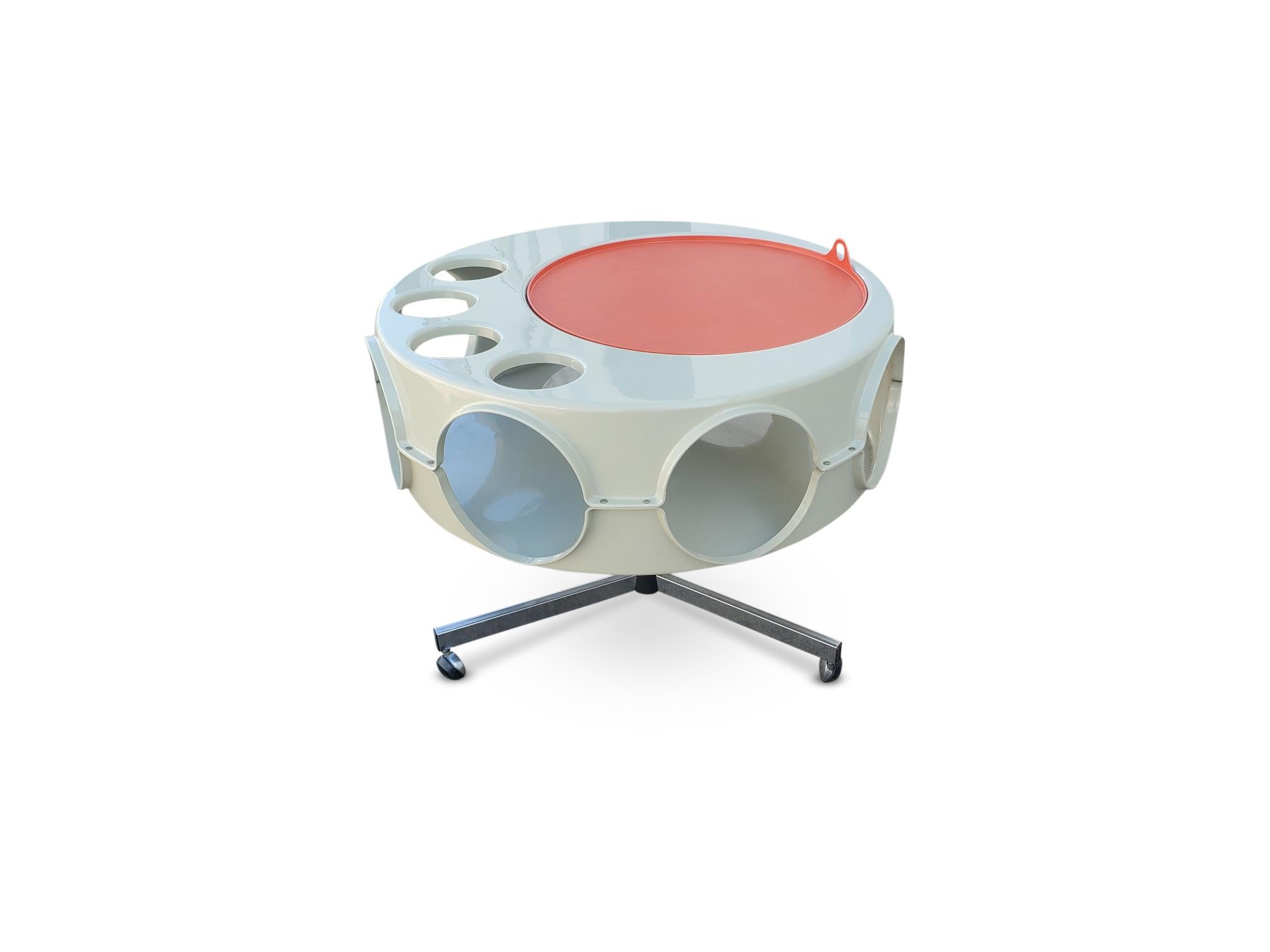 Chariot de bar Rotobar de l'ère spatiale par Curver, Pays-Bas en vente 7