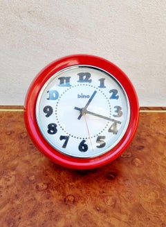 Reloj de mesa redondo Space Age by Bino Italy Años 80