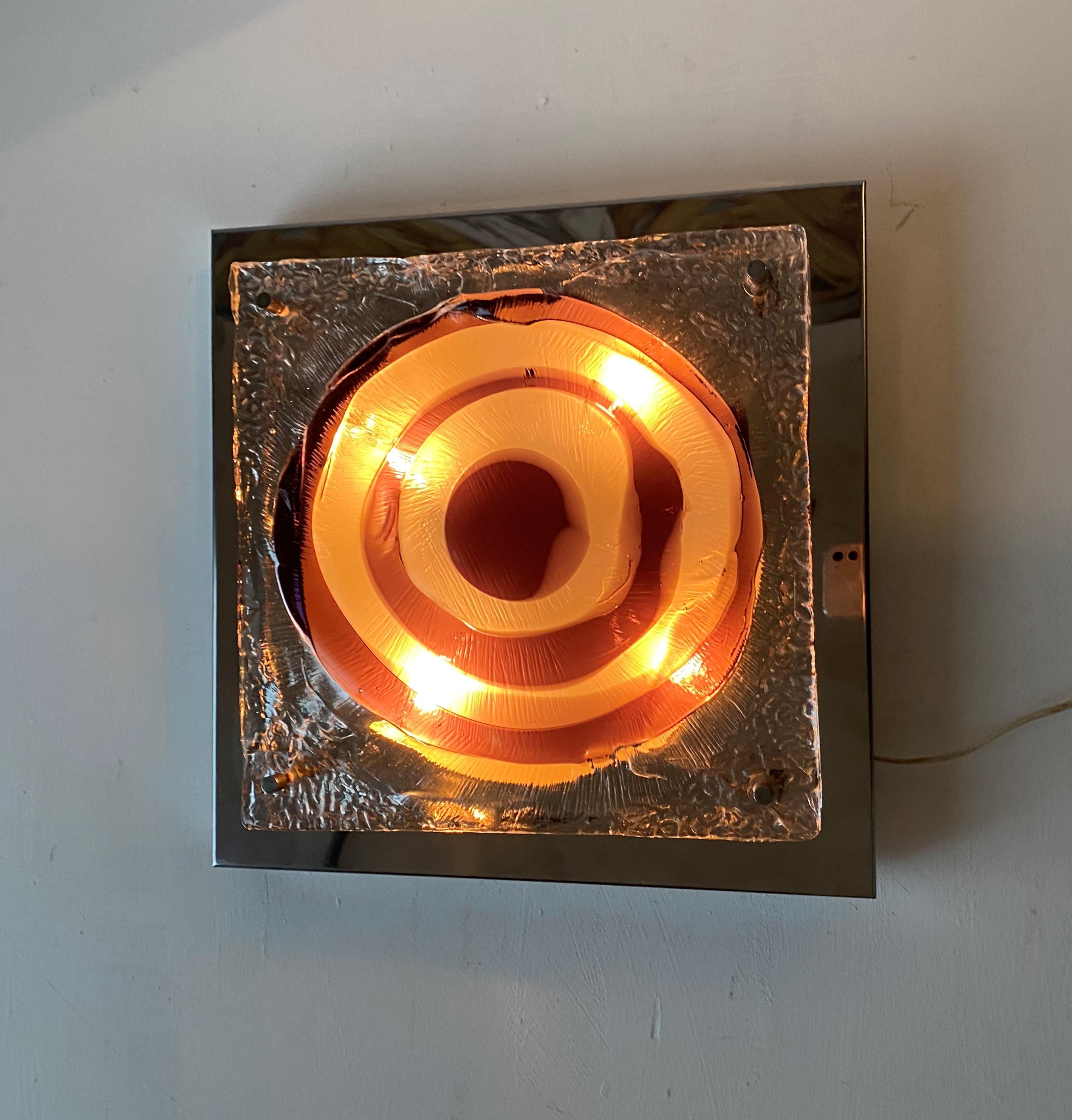 Space Age Sconce in Murano Glass by Carlo Nason for Mazzega For Sale 5