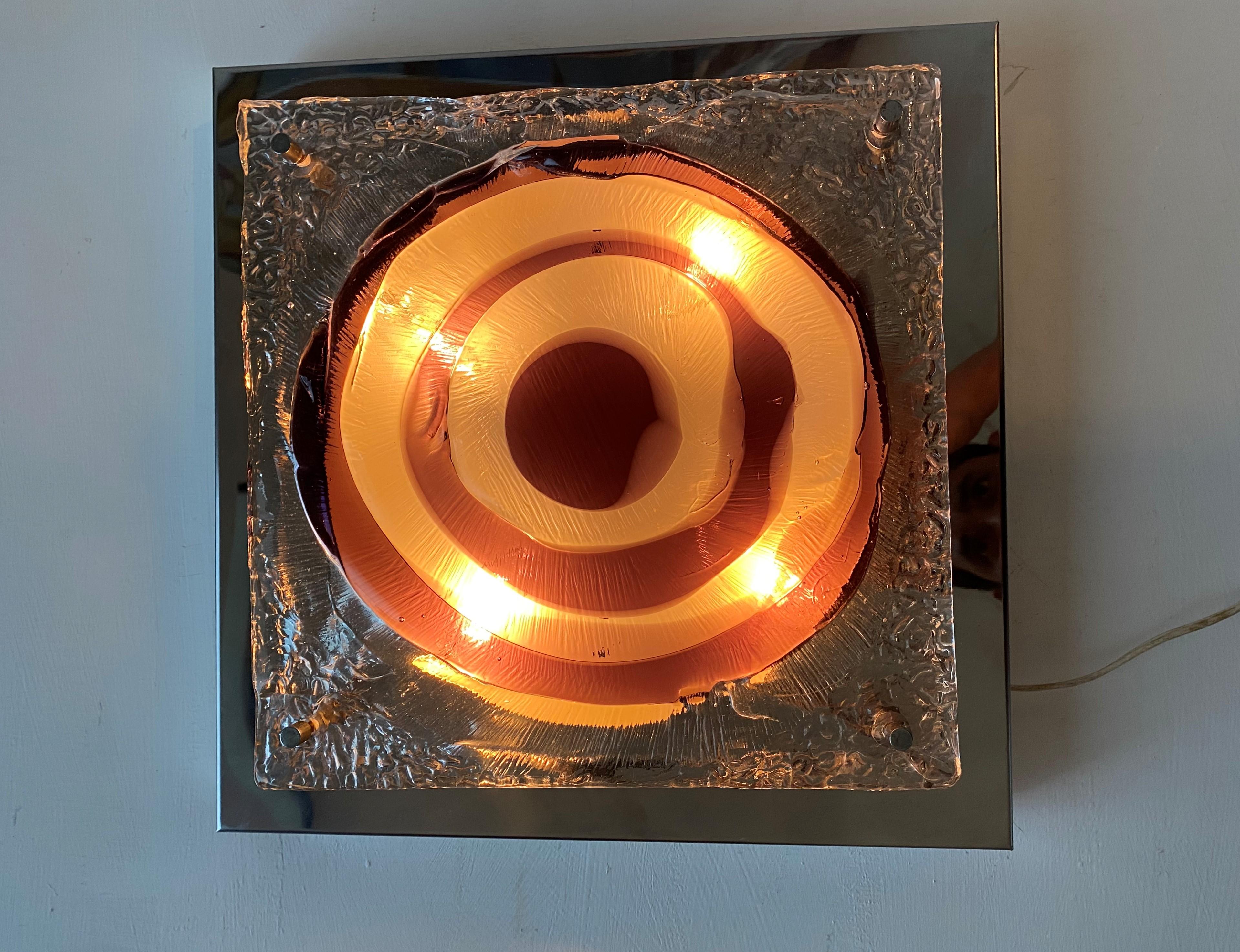 20th Century Space Age Sconce in Murano Glass by Carlo Nason for Mazzega For Sale