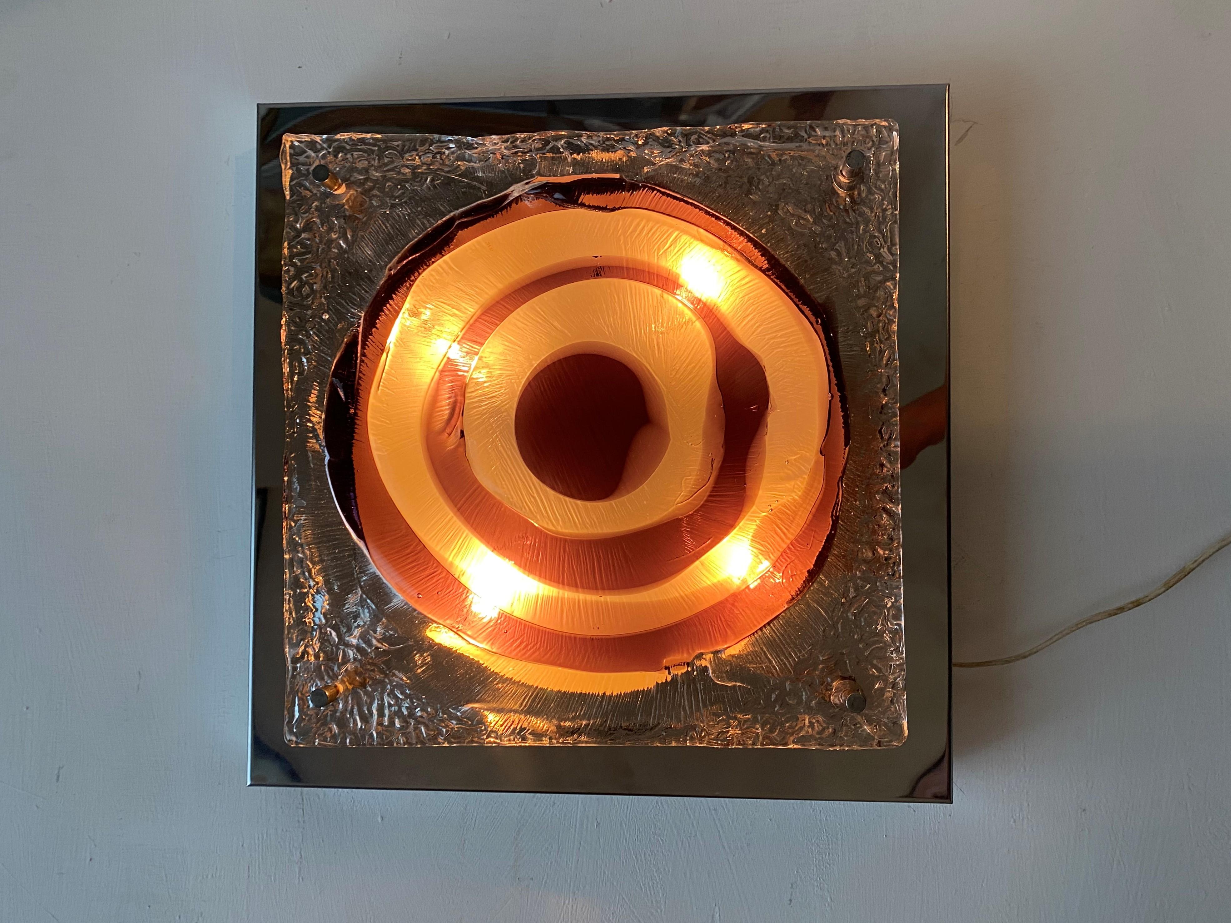 Space Age Sconce in Murano Glass by Carlo Nason for Mazzega For Sale 2