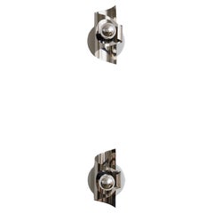 Space Age Sconce Pair in the style of Max Sauze C. 1960s-1970s