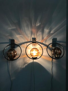 Space Age Sconces by Mazzega in Murano Glass, Italy, circa 1970