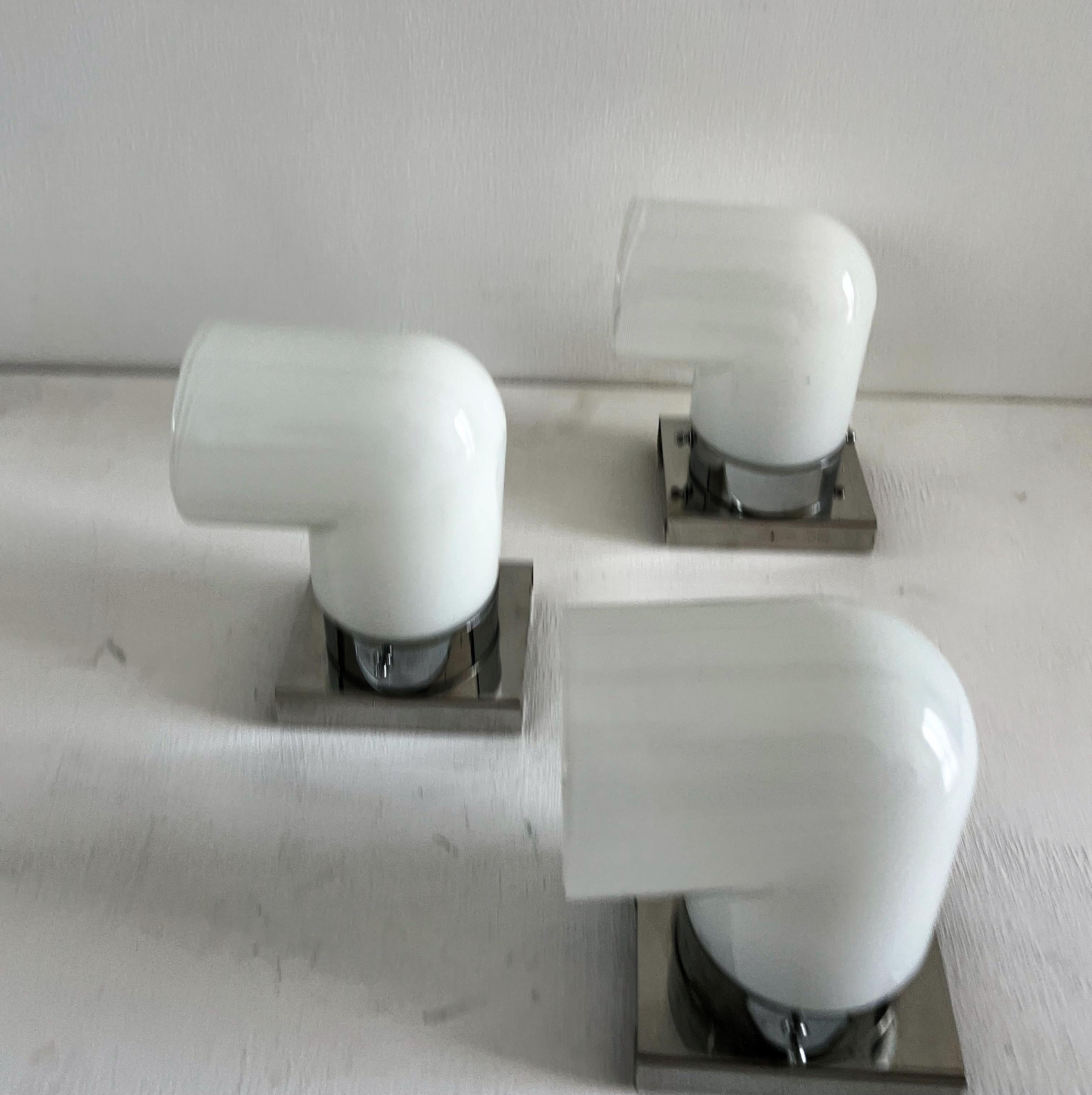Space Age Sconces by Mazzega in Murano Glass, Italy, circa 1970 For Sale 1