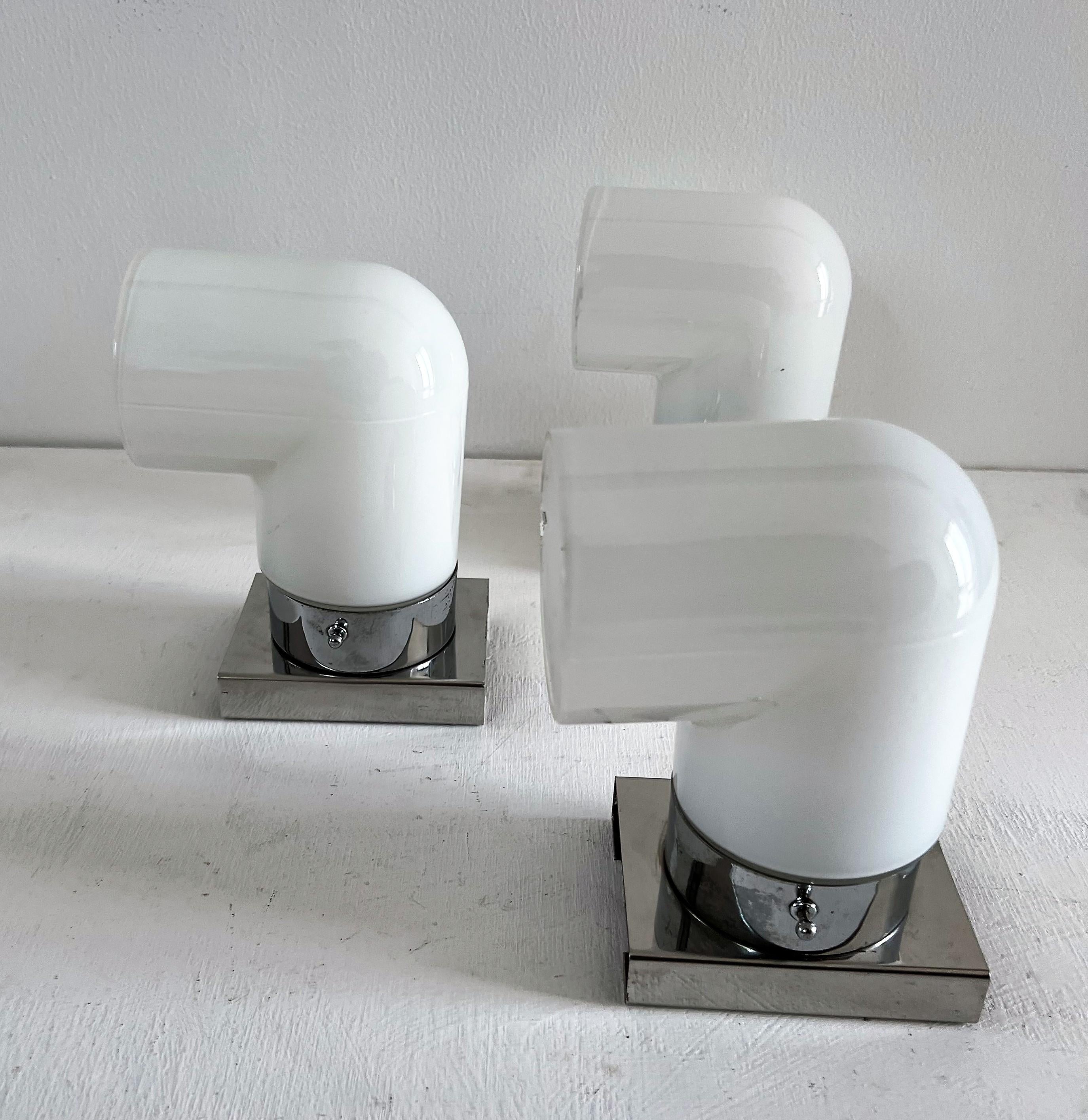 Space Age Sconces by Mazzega in Murano Glass, Italy, circa 1970 For Sale 2