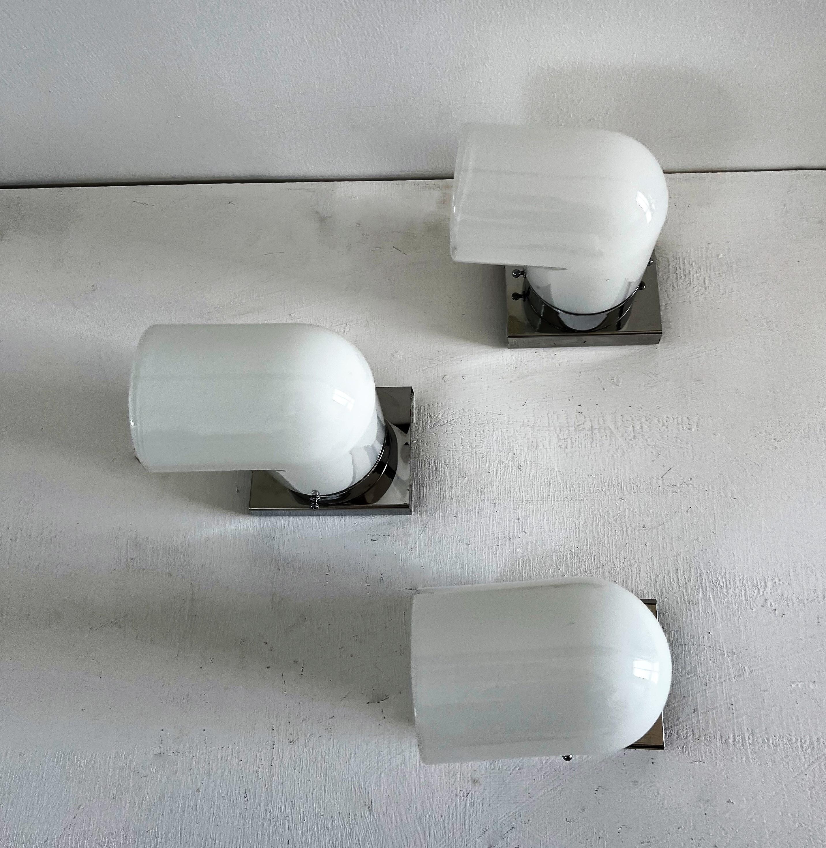 Space Age Sconces by Mazzega in Murano Glass, Italy, circa 1970 For Sale 3