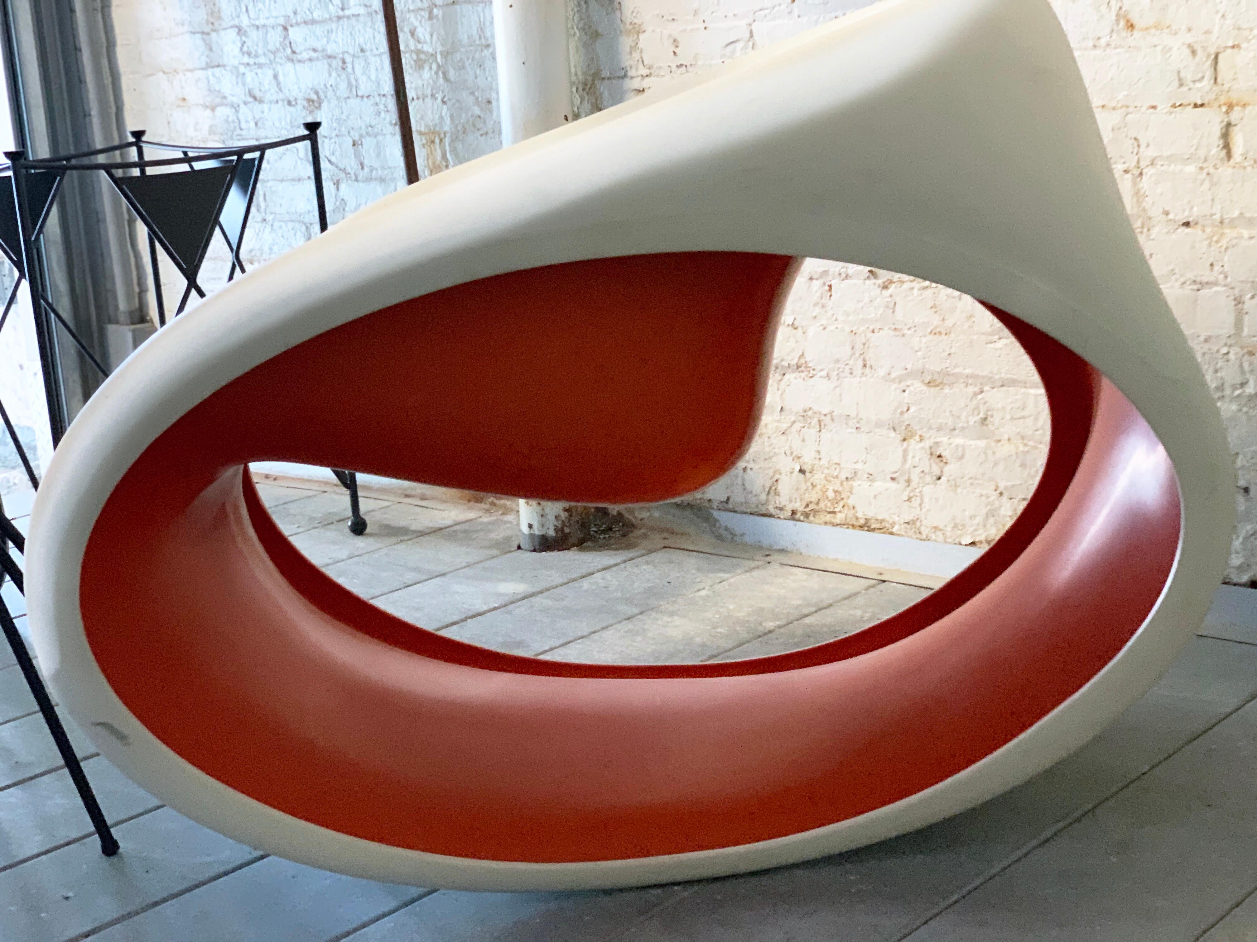 Post-Modern Space Age Sedia MT3 Rocking Chair by Ron Arad for Driade Italy, Red