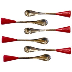 Space Age Sera Set 6 Italian Coffee/Espresso Spoons Designed by Makio Hasuike