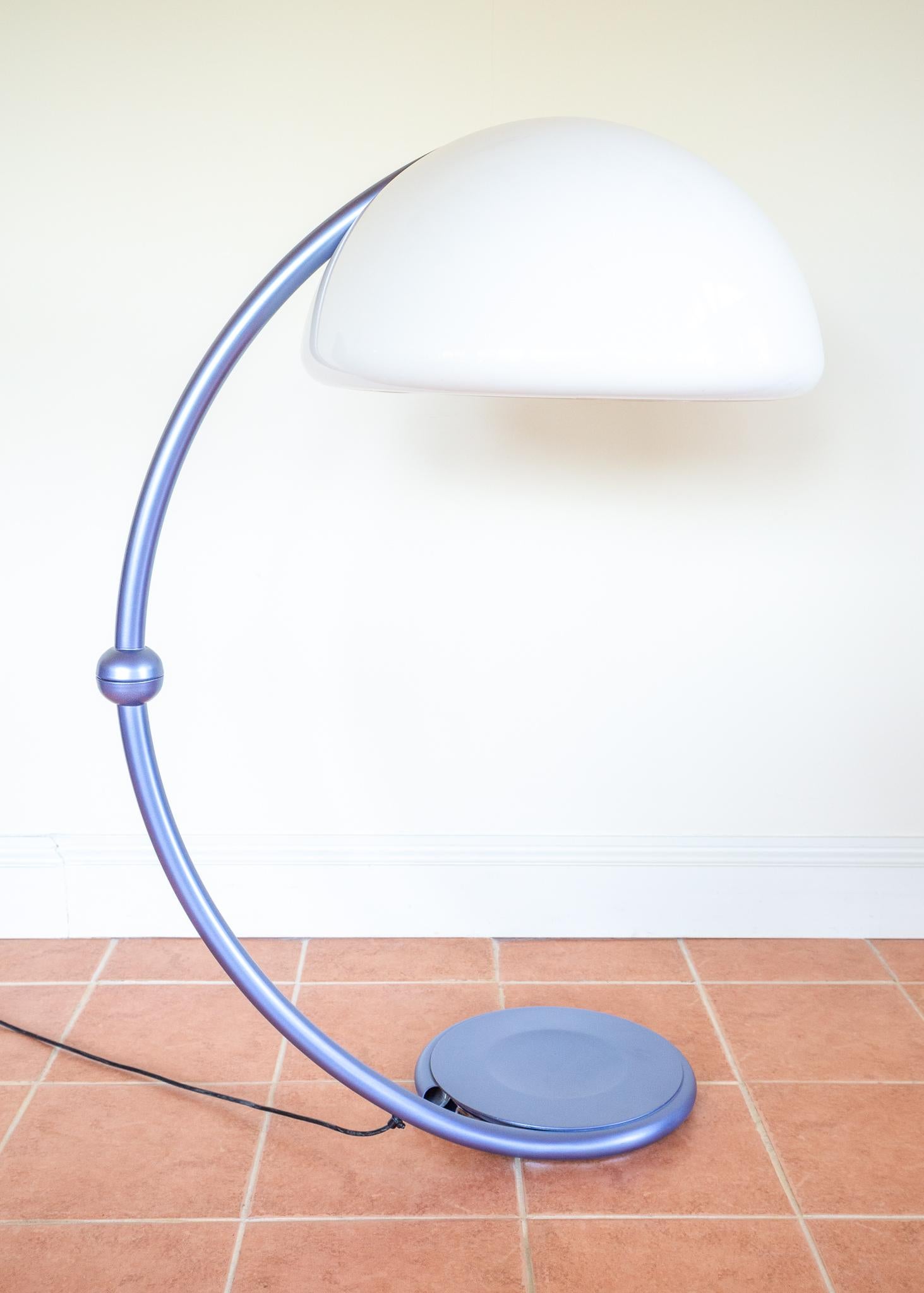 Métal Lampadaire Space AGE Serpente Elio Martinelli 1960s Italian Designer Mid Century en vente