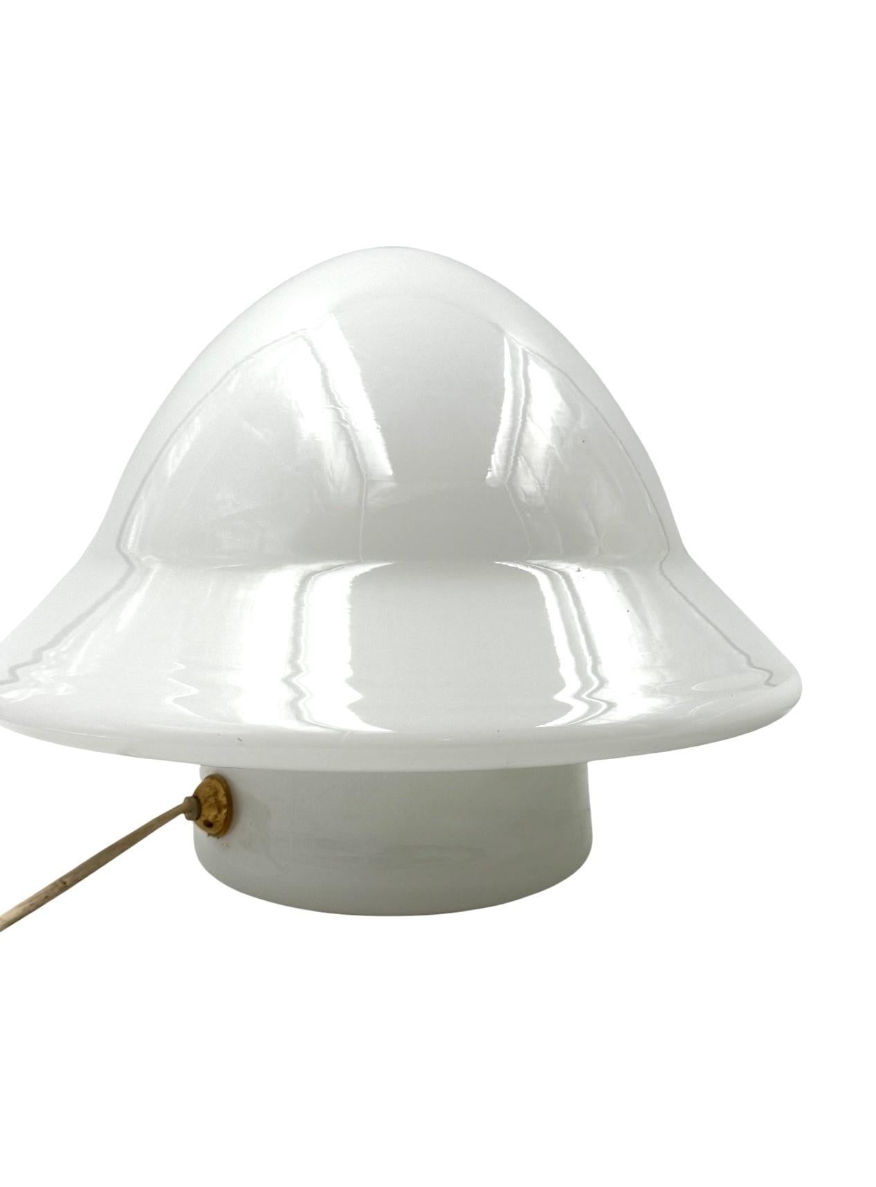 Space Age 2er Set Opalglas-Tischlampen, Italien 1970er im Angebot 6