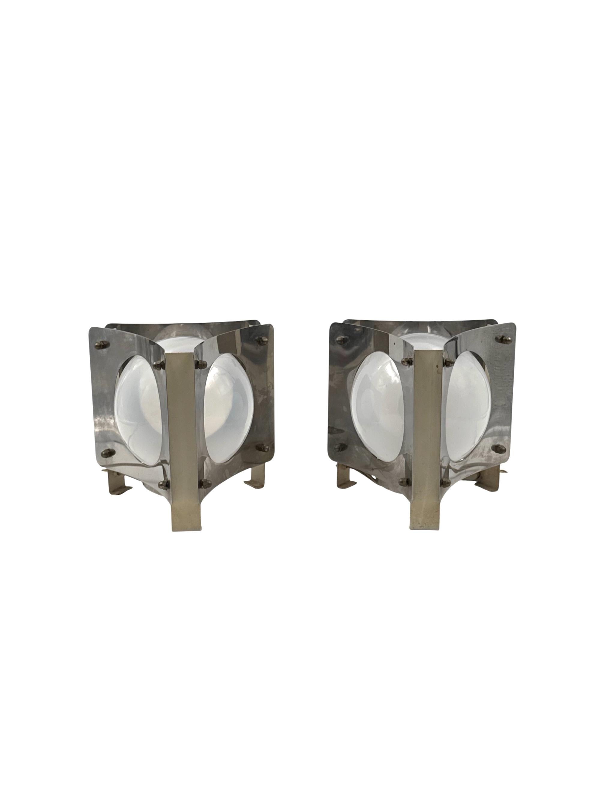 A Space age 2er Set Tischlampe, Italien 1970er im Angebot 6